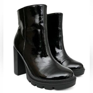 Wild Pair Patent Booties NWOB